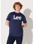 Lee Regular Fit Normal Kesim Sıfır Yaka %100 Pamuk Logolu Tişört 6