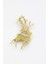 Çelik Geyik Broş - Altın 2