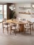 Narven Bohem Natural Ahşap Masa Sandalye Takımı 90X180 1