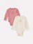 Lcw Baby Pembe Bisiklet Yaka Kız Bebek Çıtçıtlı Bodysuit 2'li 1