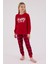 Kız Çocuk Uzun Kol Pijama Takım Kırmızı 1