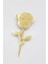 Çelik Gül Broş - Altın 1