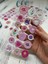 3D Kabartmalı 18 Adet Pembe Paket Mühür Desenli Sticker / Etiket / Çıkartma 1