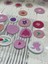 3D Kabartmalı 18 Adet Pembe Paket Mühür Desenli Sticker / Etiket / Çıkartma 4