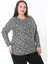 Kadın Desenli Likralı Yünlü Viskon Bluz 3