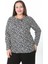 Kadın Desenli Likralı Yünlü Viskon Bluz 4