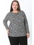 Kadın Desenli Likralı Yünlü Viskon Bluz 5