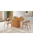 Midas Iskandinav Natural Ahşap Masa Sandalye Takımı 80X150 2