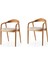 Midas Iskandinav Natural Ahşap Masa Sandalye Takımı 80X150 4