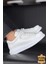 Hakiki Deri Erkek Sneaker Ayakkabı Beyaz MN257 3