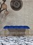Metal Gold Tel Ayaklı 100 cm Puf Bench - Puf - Bench - Oturak - Mutfak Oturağı - Antre Oturağı Mavi Renk 100 x 40 Boyut/ebat 2
