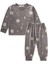 Baskılı Pijama Takım 1-8 Yaş Gri 1