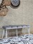 Metal Beyaz Tel Ayaklı 100 cm Puf Bench - Puf - Bench - Oturak - Mutfak Oturağı - Antre Oturağı Gri Renk 100 x 40 Boyut/ebat 3