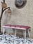 Metal Beyaz Tel Ayaklı 100 cm Puf Bench - Puf - Bench - Oturak - Mutfak Oturağı - Antre Oturağı Pembe Renk 100 x 40 Boyut/ebat 1