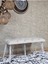Metal Beyaz Tel Ayaklı 100 cm Puf Bench - Puf - Bench - Oturak - Mutfak Oturağı - Antre Oturağı Krem Renk 100 x 40 Boyut/ebat 3