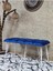 Metal Beyaz Tel Ayaklı 100 cm Puf Bench - Puf - Bench - Oturak - Mutfak Oturağı - Antre Oturağı Mavi Renk 100 x 40 Boyut/ebat 1