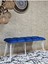 Metal Beyaz Tel Ayaklı 100 cm Puf Bench - Puf - Bench - Oturak - Mutfak Oturağı - Antre Oturağı Mavi Renk 100 x 40 Boyut/ebat 3