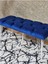 Metal Beyaz Tel Ayaklı 100 cm Puf Bench - Puf - Bench - Oturak - Mutfak Oturağı - Antre Oturağı Mavi Renk 100 x 40 Boyut/ebat 4