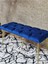 Metal Gold Tel Ayaklı 100 cm Puf Bench - Puf - Bench - Oturak - Mutfak Oturağı - Antre Oturağı Mavi Renk 100 x 40 Boyut/ebat 4