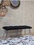 Metal Krom Tel Ayaklı 100 cm Puf Bench - Puf - Bench - Oturak - Mutfak Oturağı - Antre Oturağı Siyah Renk 100 x 40 Boyut/ebat 3