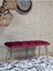 Metal Krom Tel Ayaklı 100 cm Puf Bench - Puf - Bench - Oturak - Mutfak Oturağı - Antre Oturağı Bordo Renk 100 x 40 Boyut/ebat 3