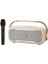 NowGo C1 100W Taşınabilir RGB Bluetooth Hoparlör Mikrofonlu Karaoke Parti Speaker Bej 1