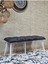 Metal Beyaz Tel Ayaklı 100 cm Puf Bench - Puf - Bench - Oturak - Mutfak Oturağı - Antre Oturağı Füme Renk 100 x 40 Boyut/ebat 3