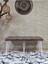Metal Beyaz Tel Ayaklı 100 cm Puf Bench - Puf - Bench - Oturak - Mutfak Oturağı - Antre Oturağı Kahverengi Renk 100 x 40 Boyut/ebat 2