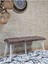 Metal Beyaz Tel Ayaklı 100 cm Puf Bench - Puf - Bench - Oturak - Mutfak Oturağı - Antre Oturağı Kahverengi Renk 100 x 40 Boyut/ebat 3