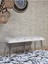 Metal Krom Tel Ayaklı 100 cm Puf Bench - Puf - Bench - Oturak - Mutfak Oturağı - Antre Oturağı Krem Renk 100 x 40 Boyut/ebat 3