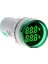 D22 Sinyal LED Voltmetre Ampermetre 80-500V / 0-100A Yeşil MB3-EV736 1