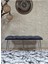 Metal Krom Tel Ayaklı 100 cm Puf Bench - Puf - Bench - Oturak - Mutfak Oturağı - Antre Oturağı Füme Renk 100 x 40 Boyut/ebat 2