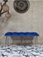 Metal Krom Tel Ayaklı 100 cm Puf Bench - Puf - Bench - Oturak - Mutfak Oturağı - Antre Oturağı Mavi Renk 100 x 40 Boyut/ebat 2