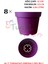 8 Adet (MOR)Plastik Saksı 12 Cm.lik (ALT TABAKSIZ) 1