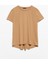 3471 Bisiklet Yaka Basic T-Shirt-Koyu Camel 1