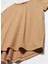 3471 Bisiklet Yaka Basic T-Shirt-Koyu Camel 3