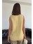 Saç Örgülü Premium Triko Yelek- Sarı 5
