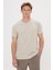 AC&Co / Altınyıldız Classics Erkek Bej Slim Fit Dar Kesim Modal Bisiklet Yaka Yumuşak Tuşeli Esnek Basic Tişört 3