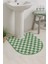 Dama Desenli Kaymaz Taban Yıkanabilir 80X50 cm Tekli Oval Banyo Lavabo Paspası Chess 1