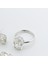 Oval Kesim Tek Taş Modeli 4,5ct 925 Ayar Gümüş Sky Diamond Set 4