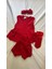 Kırmızı Ribana Çocuk Şort Bluz Bandana File Çorap Set - Hediyelik 1