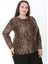 Kadın Desenli Likralı Yünlü Viskon Bluz 4