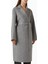 Belted Coat, Merino Yün, Kemerli ve Kimono Kollu Palto, Gri 1