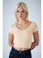 Kadın Vanilya Ön Arka U Bluz EV57 1