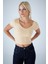 Kadın Vanilya Ön Arka U Bluz EV57 3