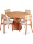 Lulu Iskandinav Natural Ahşap Masa Sandalye Takımı 100X100 2