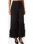 Rectangle Fringe Culotte Pantolon, Siyah 1