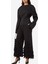 Rectangle Fringe Culotte Pantolon, Siyah 2