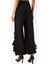 Rectangle Fringe Culotte Pantolon, Siyah 3