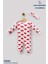 Kız Bebek Big Heart Pattern Bandanalı Patiksiz Çıt’lı Tulum Set 2